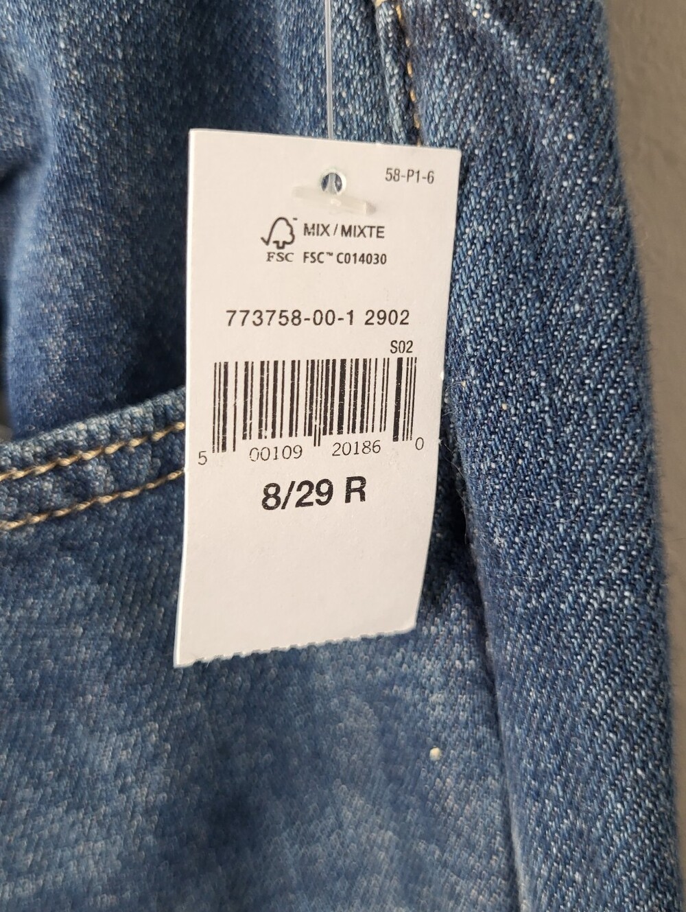 GAP Womens High Rise Wide Leg NWT New Blue Jeans Size 8 29R - Picture 3 of 6
